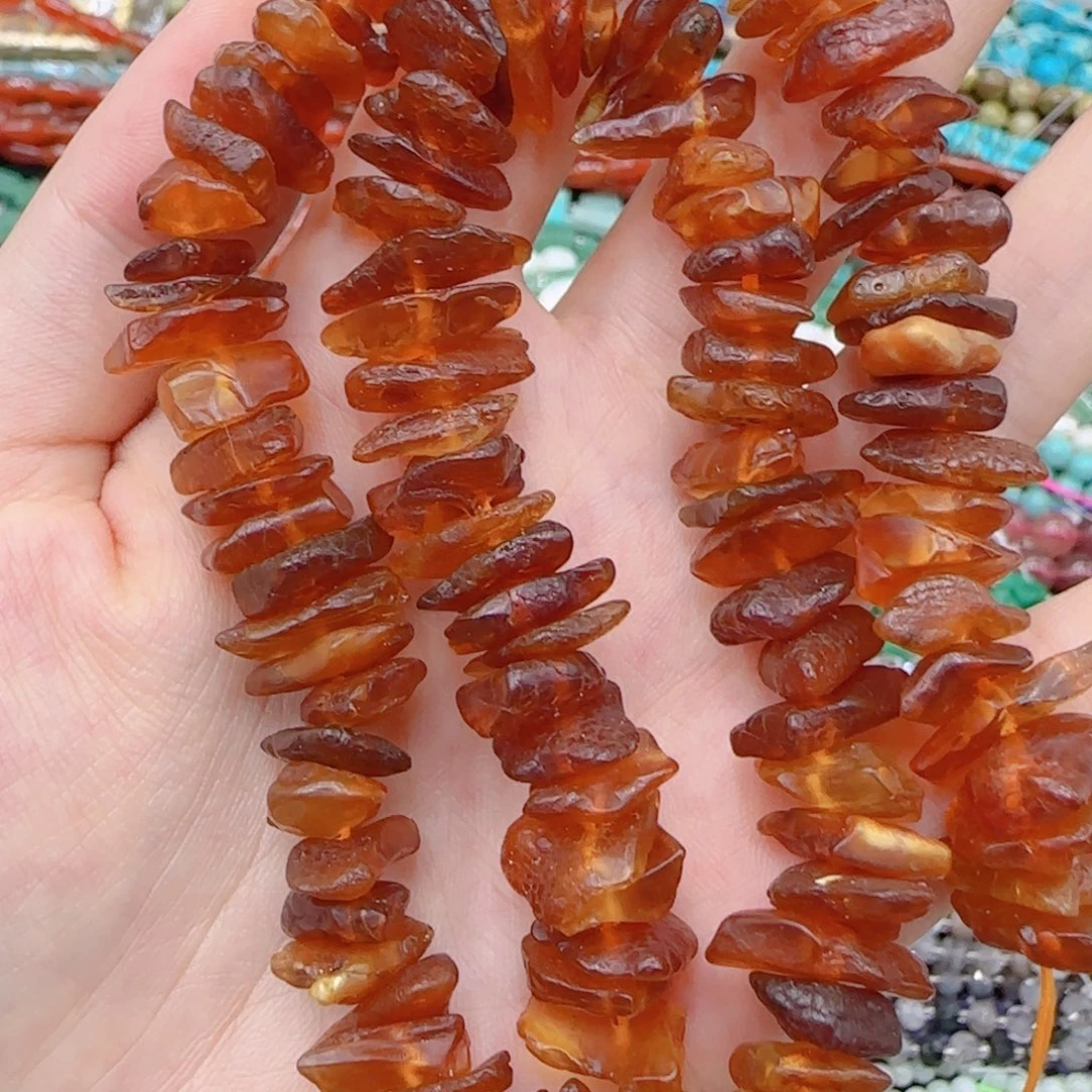 玛瑙/玉髓未镶嵌珠宝半成品天然老蜜蜡一条