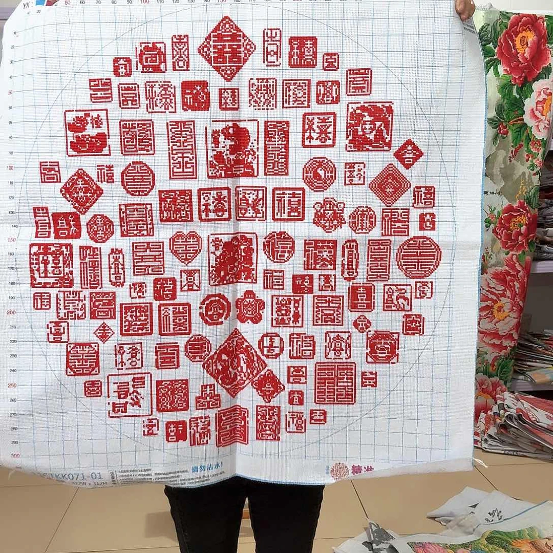 棉十字绣成品出售