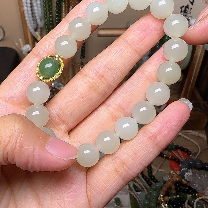 和田玉颈饰未镶嵌喜****伞