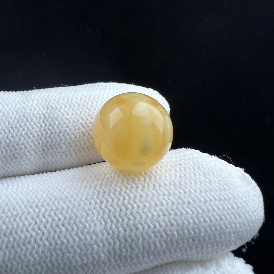 R6488天然原矿俄料蜜蜡 单珠 14mm支持复检