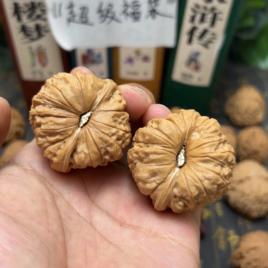 文玩核桃把件43南瓜墩狮子头