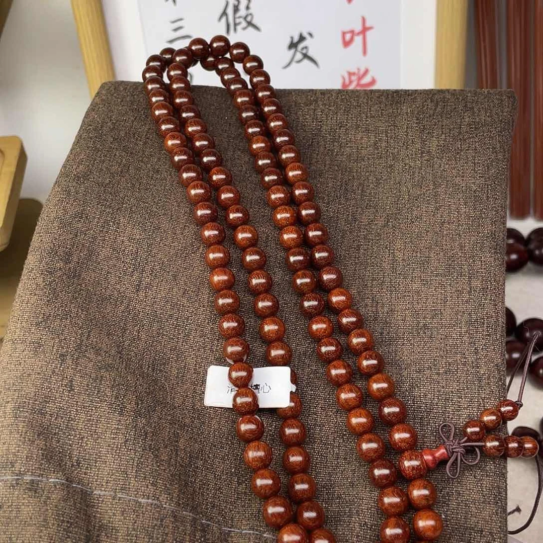 檀香紫檀（小叶紫檀）原生态108颗0.8