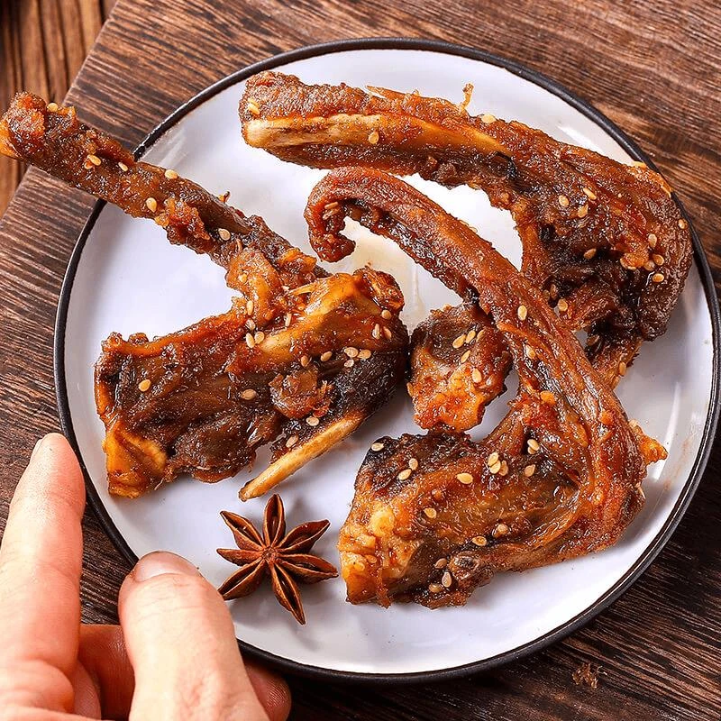 陈阿炳风干鸭架手撕鸭锁骨追剧网红零食福建明特产官方旗舰