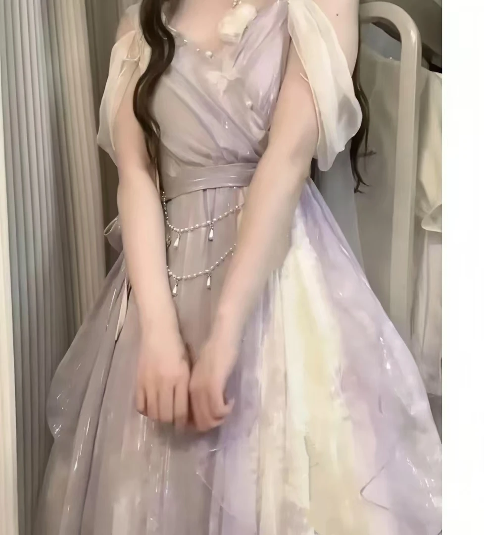 设计神女临世汉元素国风连衣裙仙气改良汉 服