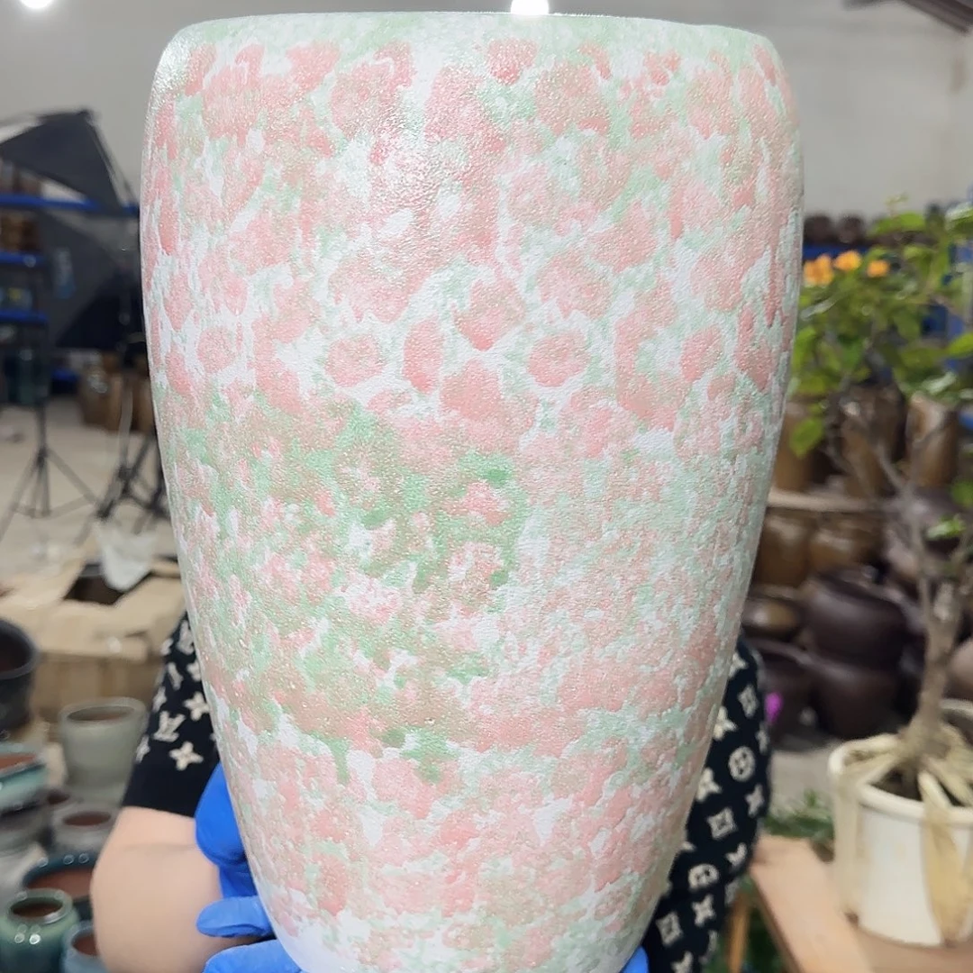 紫砂花盆高33口20