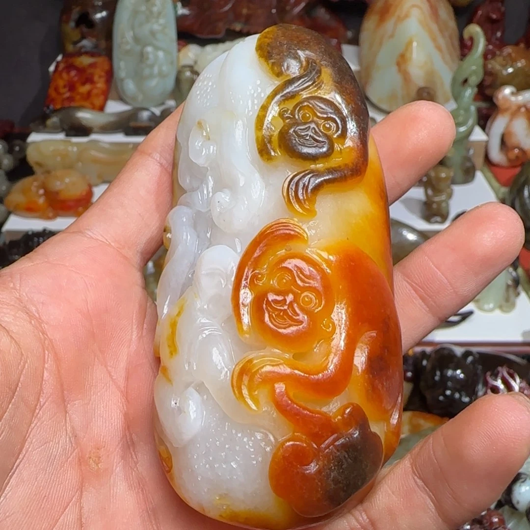 皇***勒和田玉未镶嵌挂件