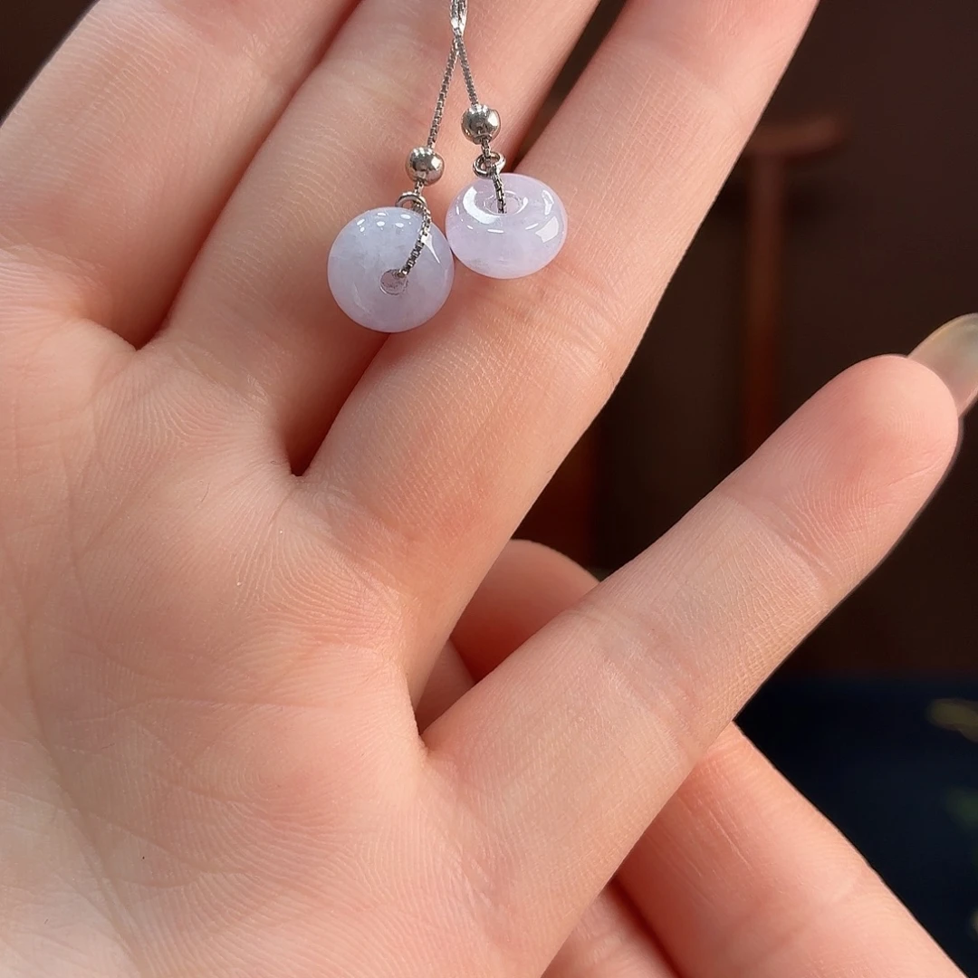 翡翠银S925镶嵌耳饰