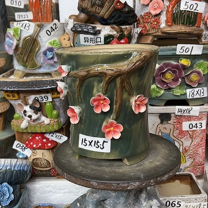 粗陶材质多肉花盆