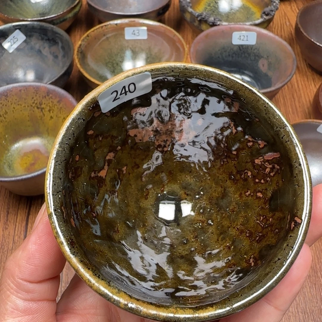 柴烧建盏茶盏茶杯240
