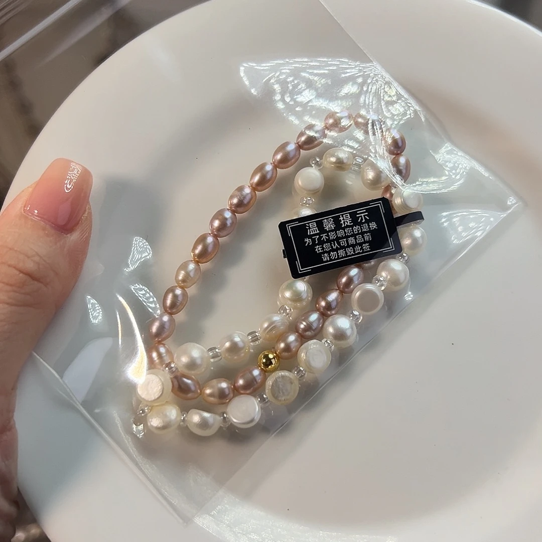 银S925镶嵌时尚设计款淡水珍珠淡水珍珠