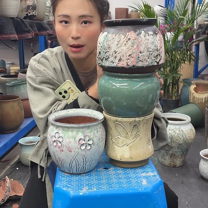 14×15 -粗陶花盆有孔-买买买