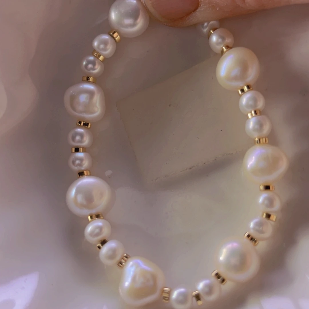 淡水珍珠手绳合金