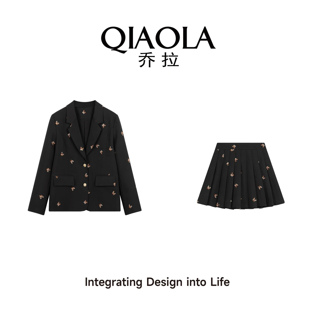 【蝴蝶礼赞】春新款梭织西装外套设计显瘦百搭套装预售