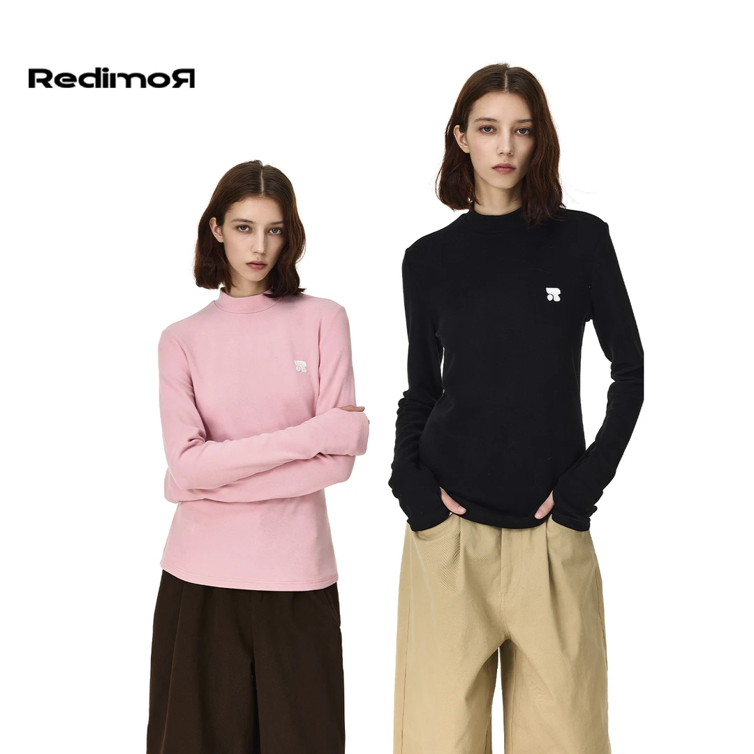 REDIMOR自发热绒保暖半高领长袖T恤女秋冬内搭打底衫253RC1347