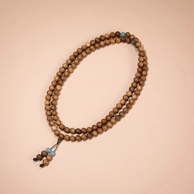 沉香“上海沉香国际”黑油格黑奇楠赠线香108配翡翠ESCX533T-1-白楠