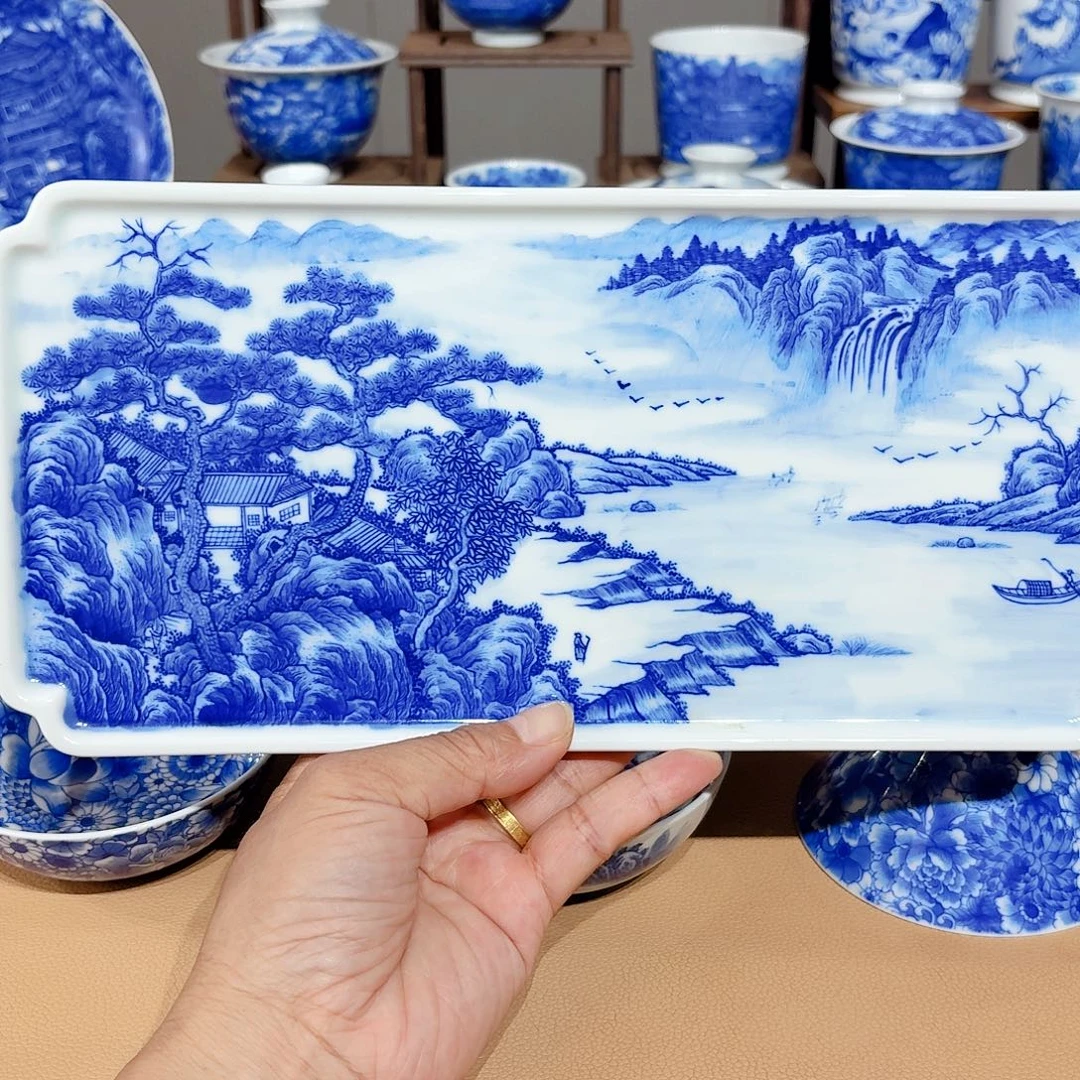 景德镇纯手绘干泡台