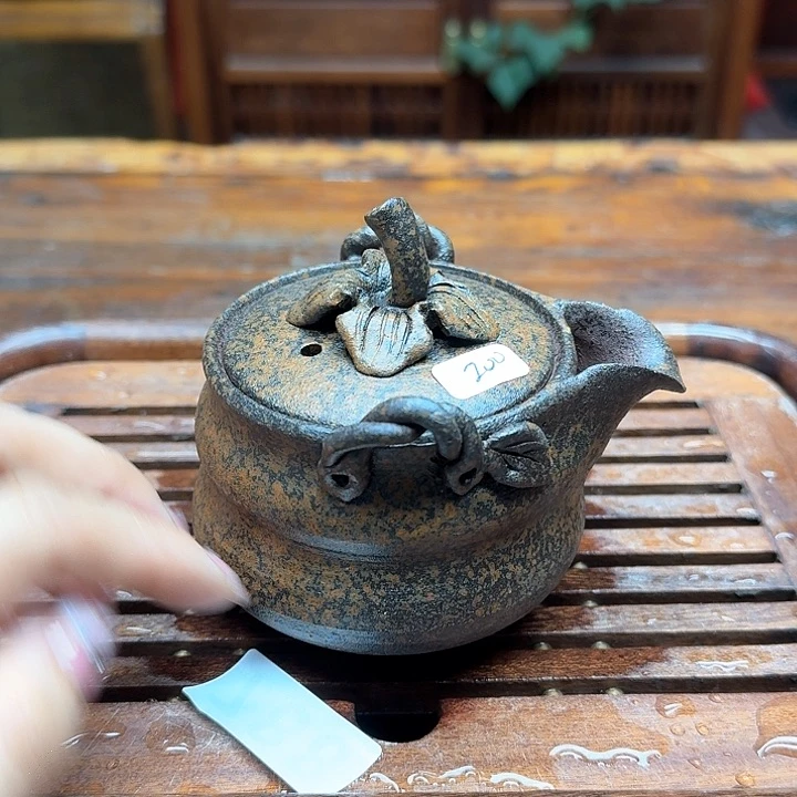 纯手工制作粗陶茶具