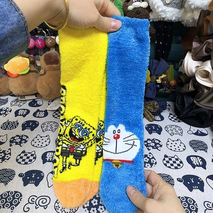 棉羽绒纱睡棉袜2双