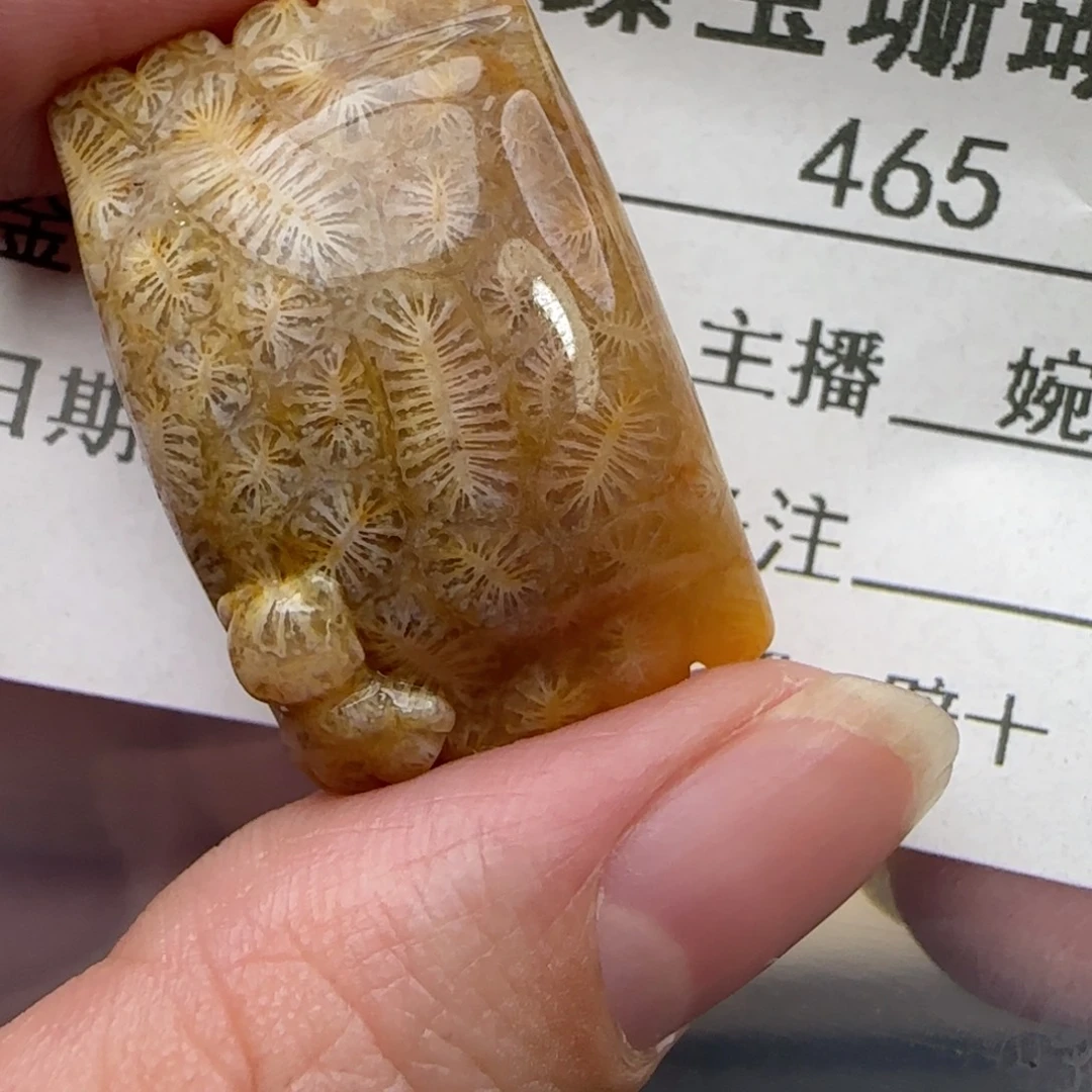 硅化珊瑚（珊瑚玉）未镶嵌吊坠(不含链)