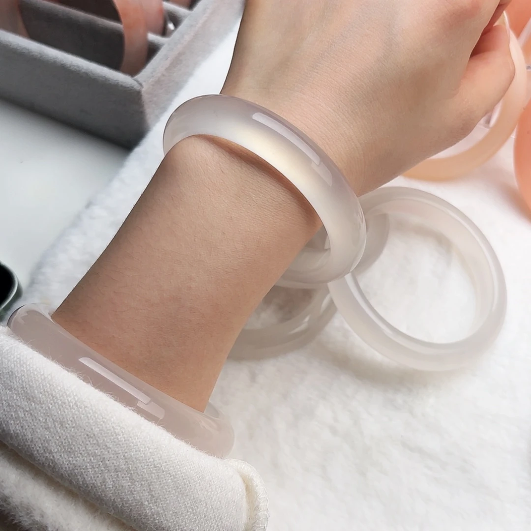 石英质玉手镯未镶嵌张**এ58