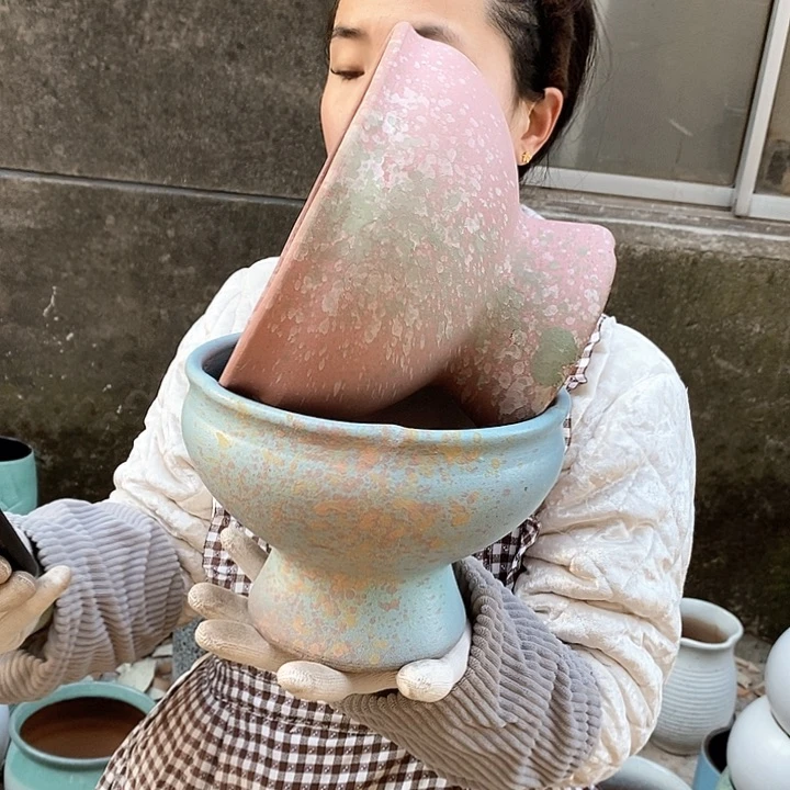 紫砂花盆正品口20高15