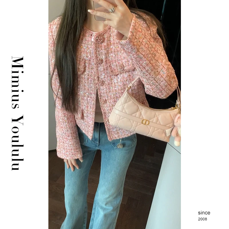 【mimius】&七七 25春夏精致粗花呢小香外套汉服(春节前发)F12266