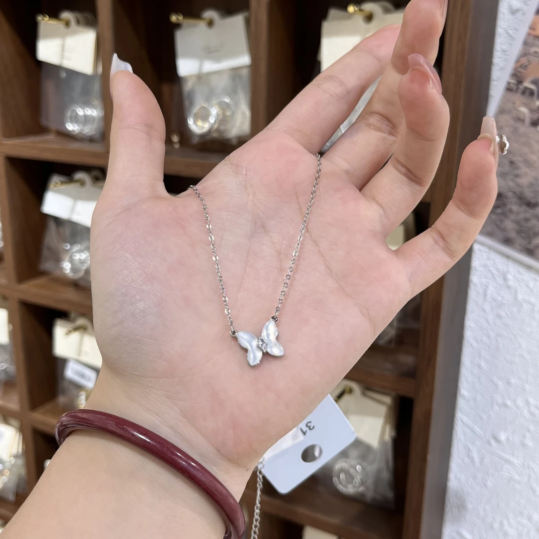 链子800银布 gf 贝母蝴蝶轻奢甜美气质
