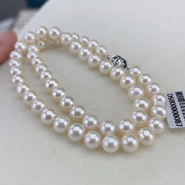 淡水珍珠银S925镶嵌颈饰8➕极光炫彩高品