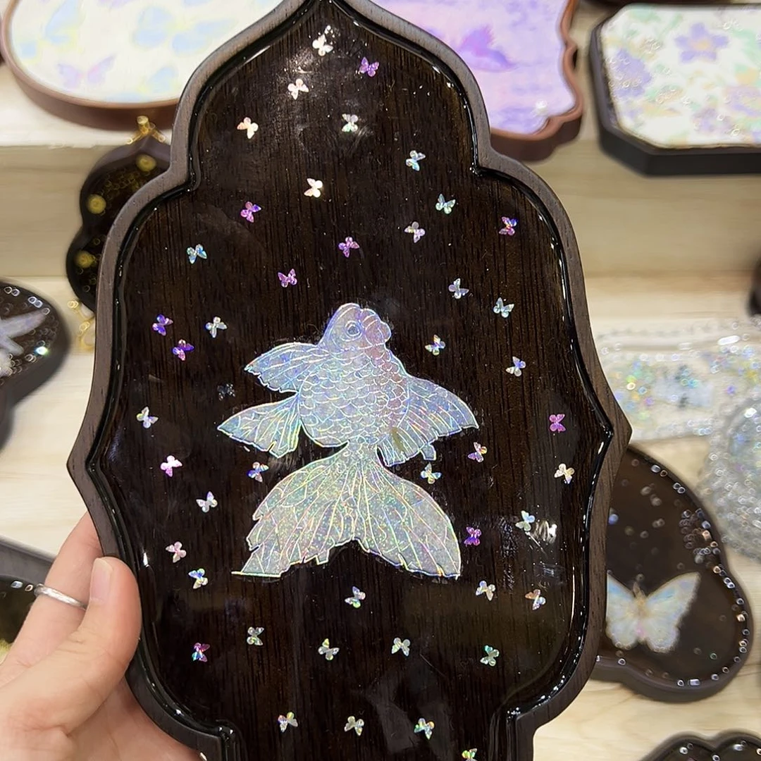 杯垫葵花壶承螺钿