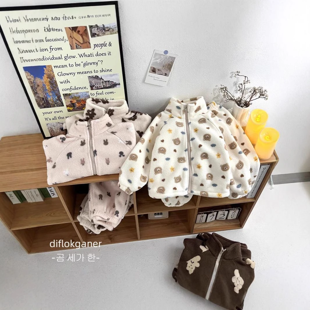 秋冬新品秋季双面绒家居服套装校服内搭神器软亲肤保暖儿童家居服