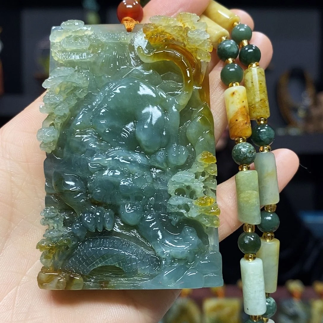 未镶嵌岫玉挂件吊坠