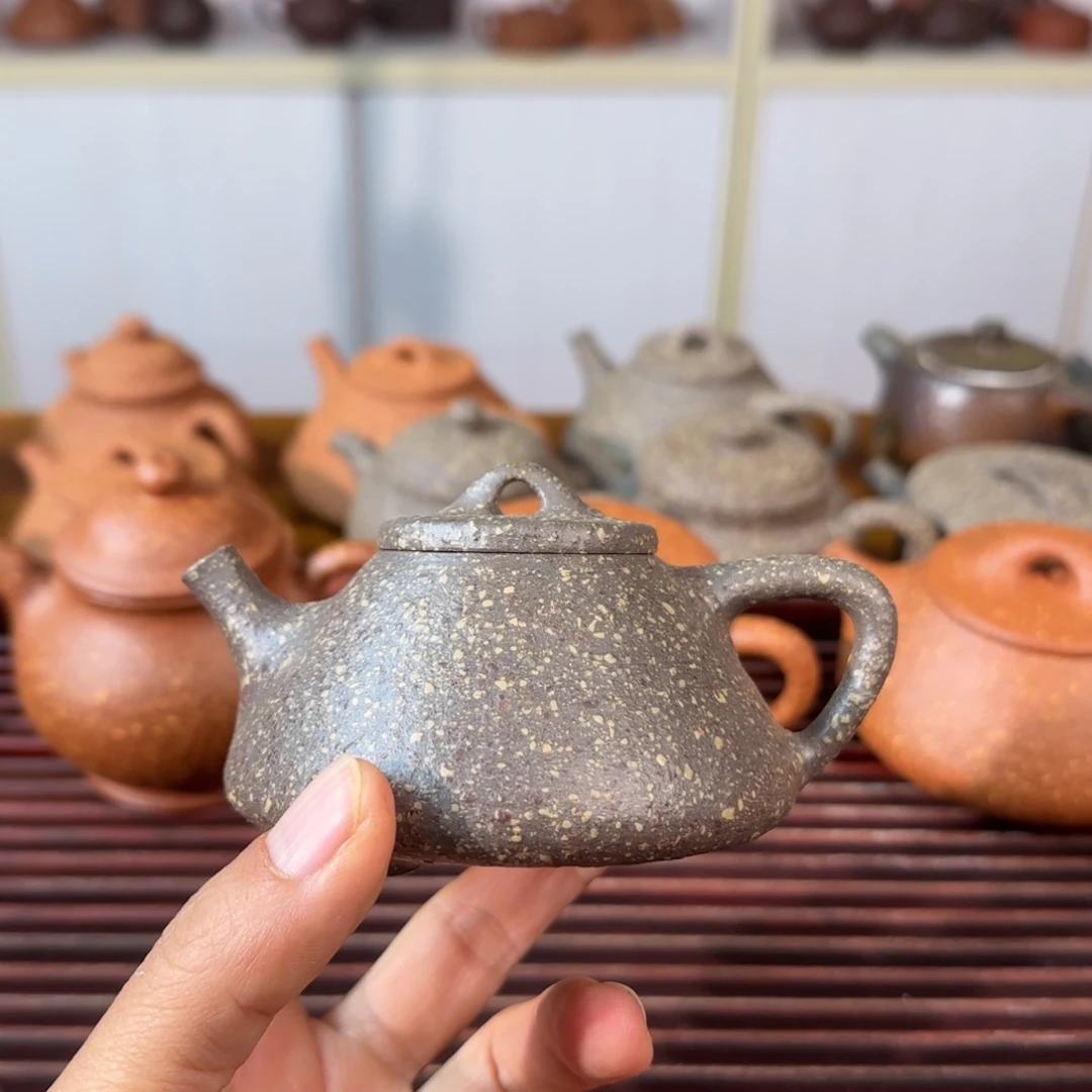 紫砂茶壶八目红降气窑子冶石瓢140cc