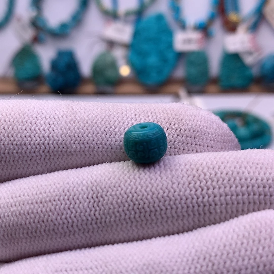 绿松石未镶嵌回纹8mm