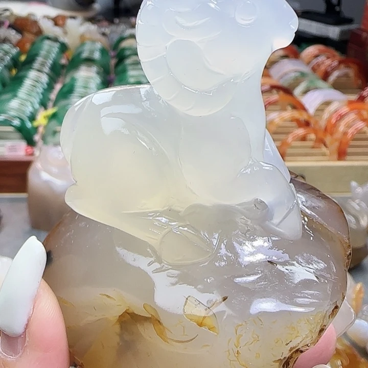 玛瑙/玉髓合金手把件