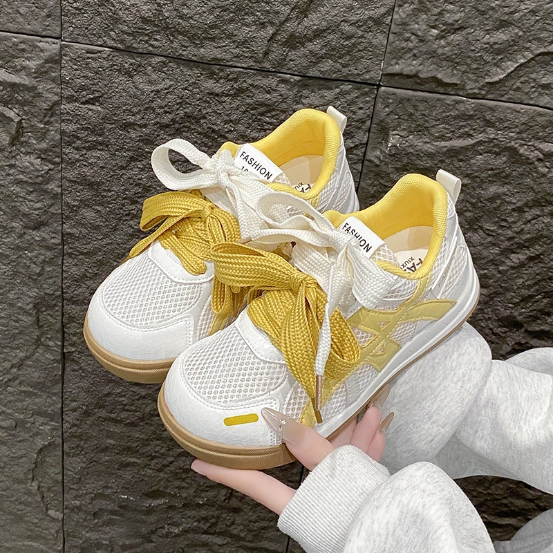 甄选欧若动感风百搭厚底休闲鞋夏季新款阿甘鞋女款时尚舒适德训鞋