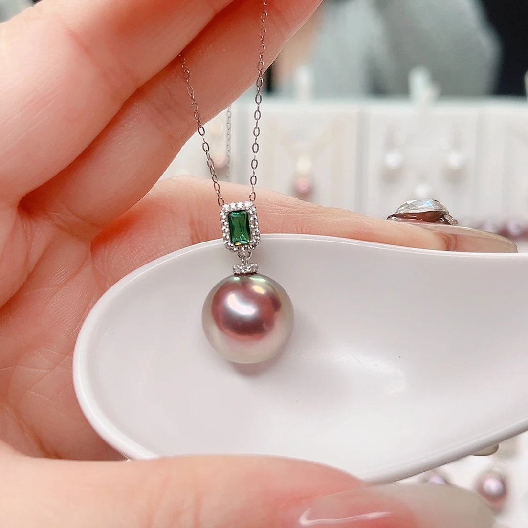 淡水珍珠吊坠(赠链)银S925镶嵌