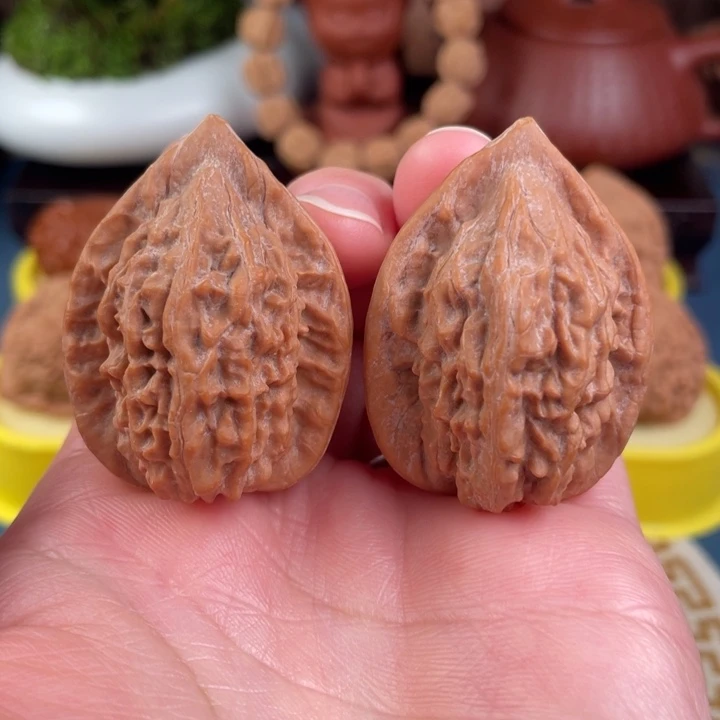 吊坠文玩核桃大红袍34