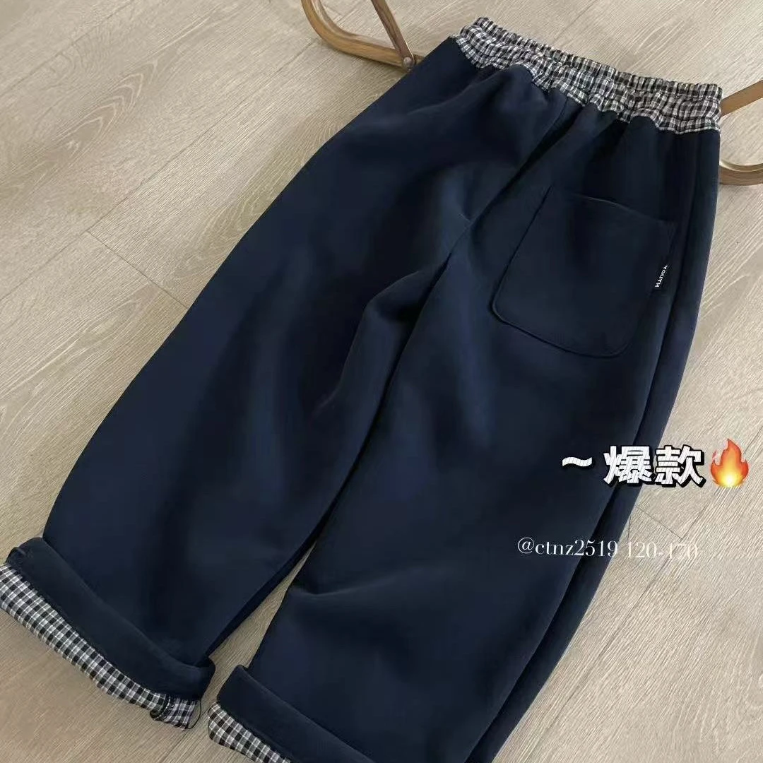 2519儿童格子弯刀裤