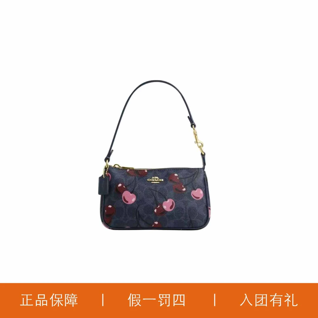 95新 COACH/蔻驰 蔻驰老花印花麻将包/D1273/19X11X5