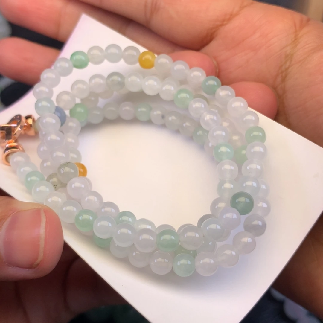 似***年翡翠未镶嵌颈饰天然缅甸翡翠A货卡4.9