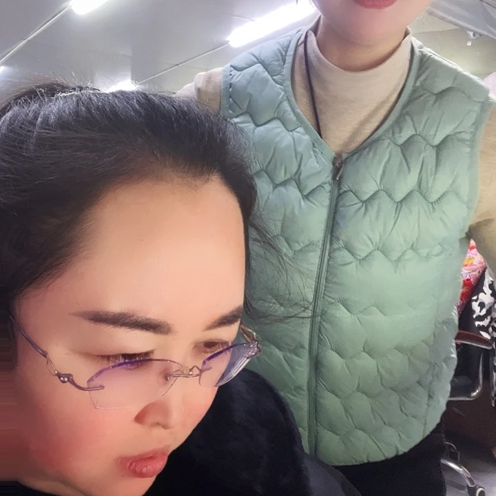 双面款羊皮十字绣鞋垫马甲拉链款绿色