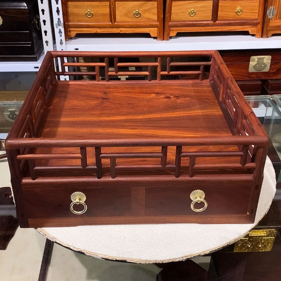 染料紫檀（血檀）王款都城盘