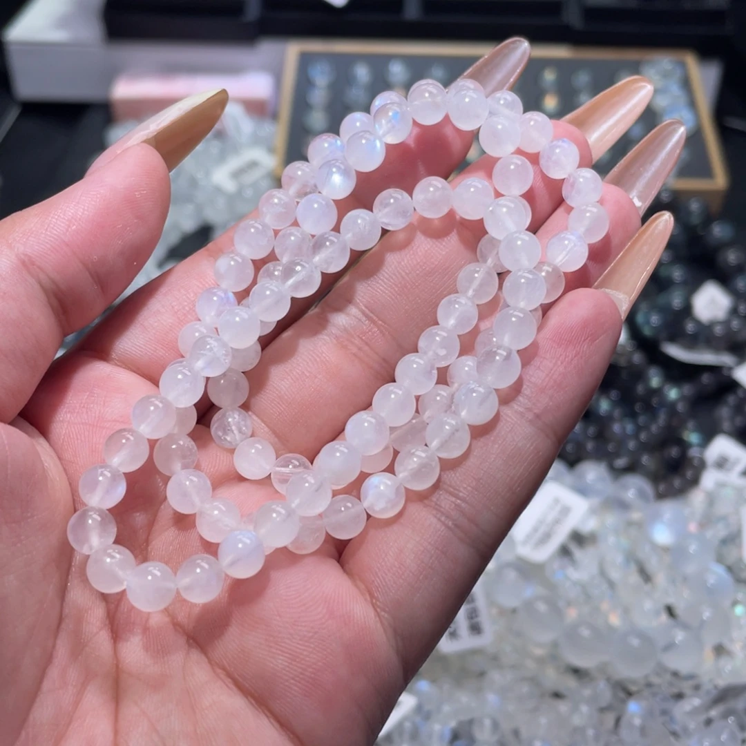 手链未镶嵌长石蓝月光手链多圈6.5mm