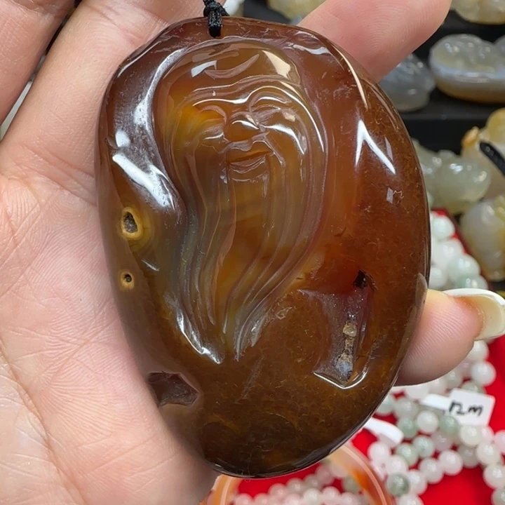 玛瑙/玉髓合金手把件