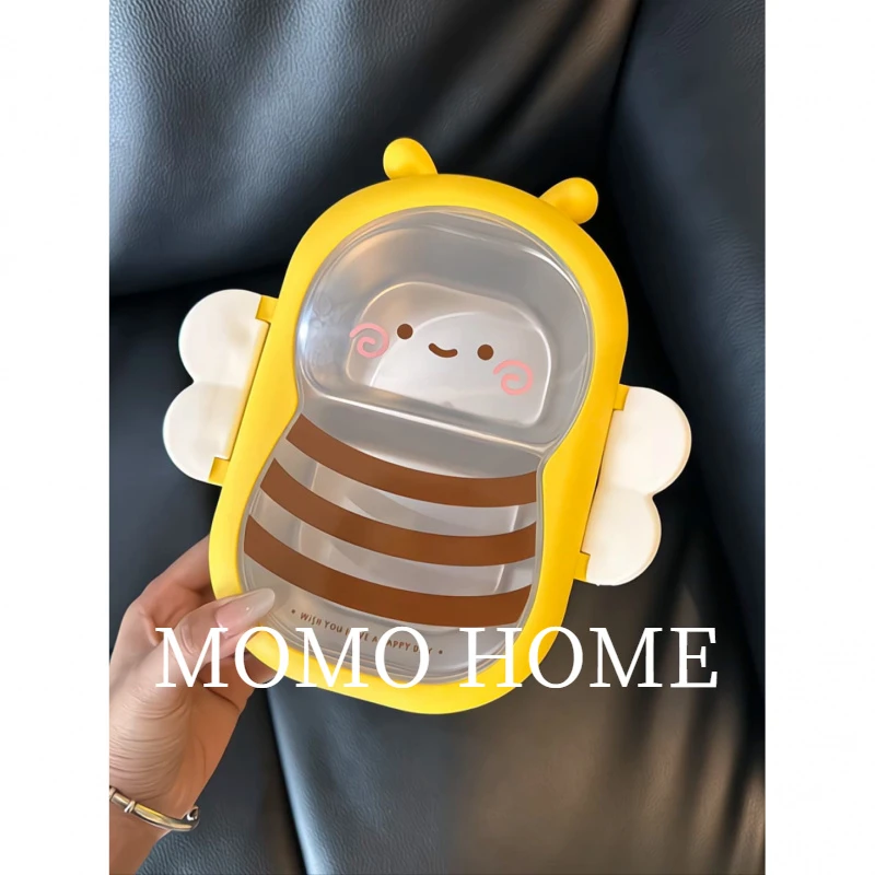 MOMO·小蜜蜂不锈钢保温饭盒学生上班族专用分格食品级儿童分隔 ·