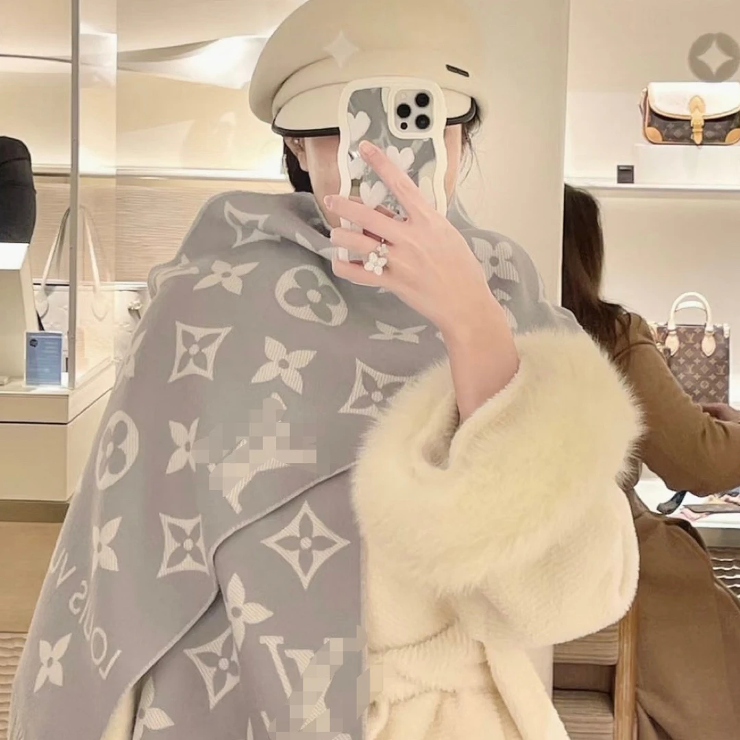 【定制系列】 质感满屏 定制秋冬双色双面可披可围 温暖羊毛羊绒系