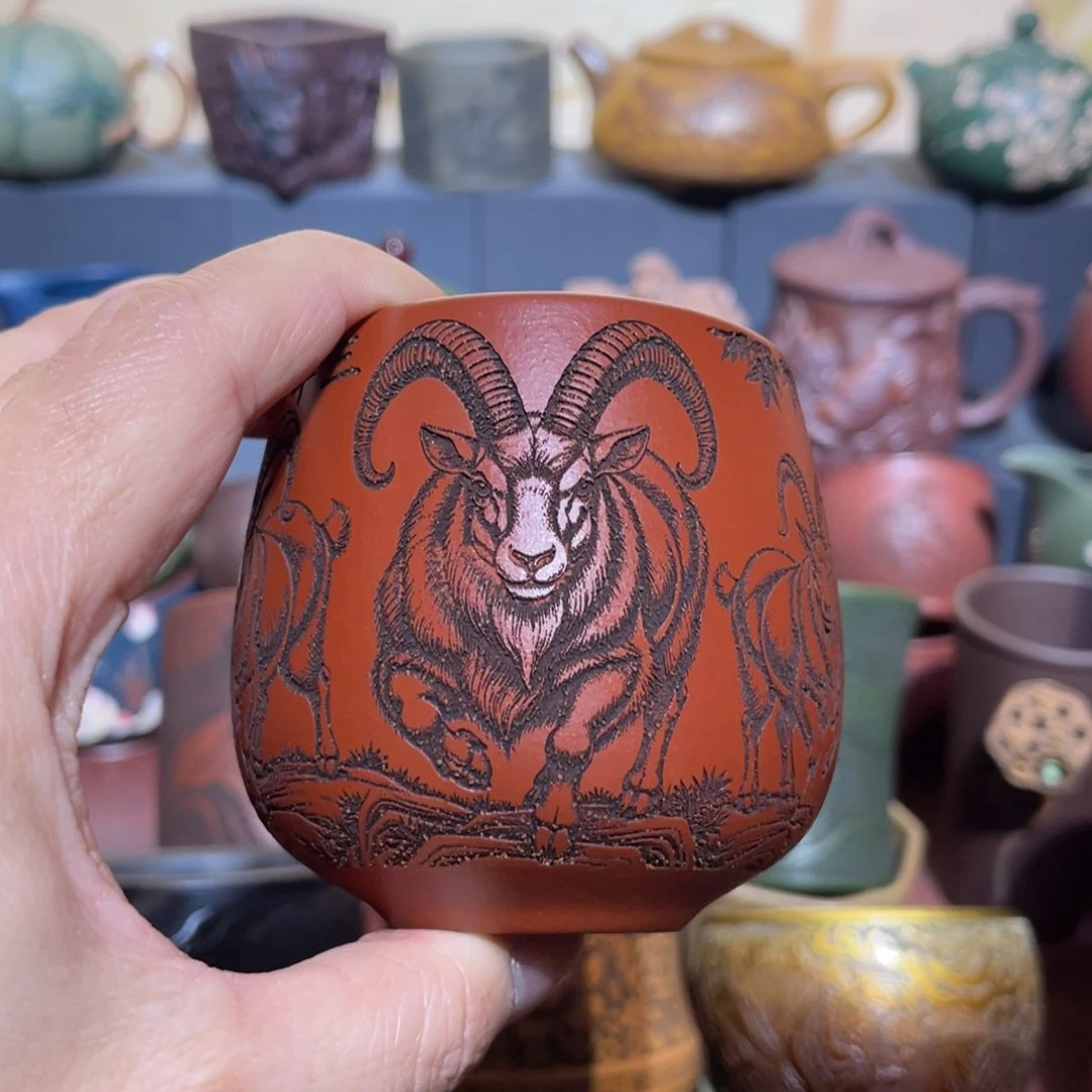 原矿紫砂手工主人杯