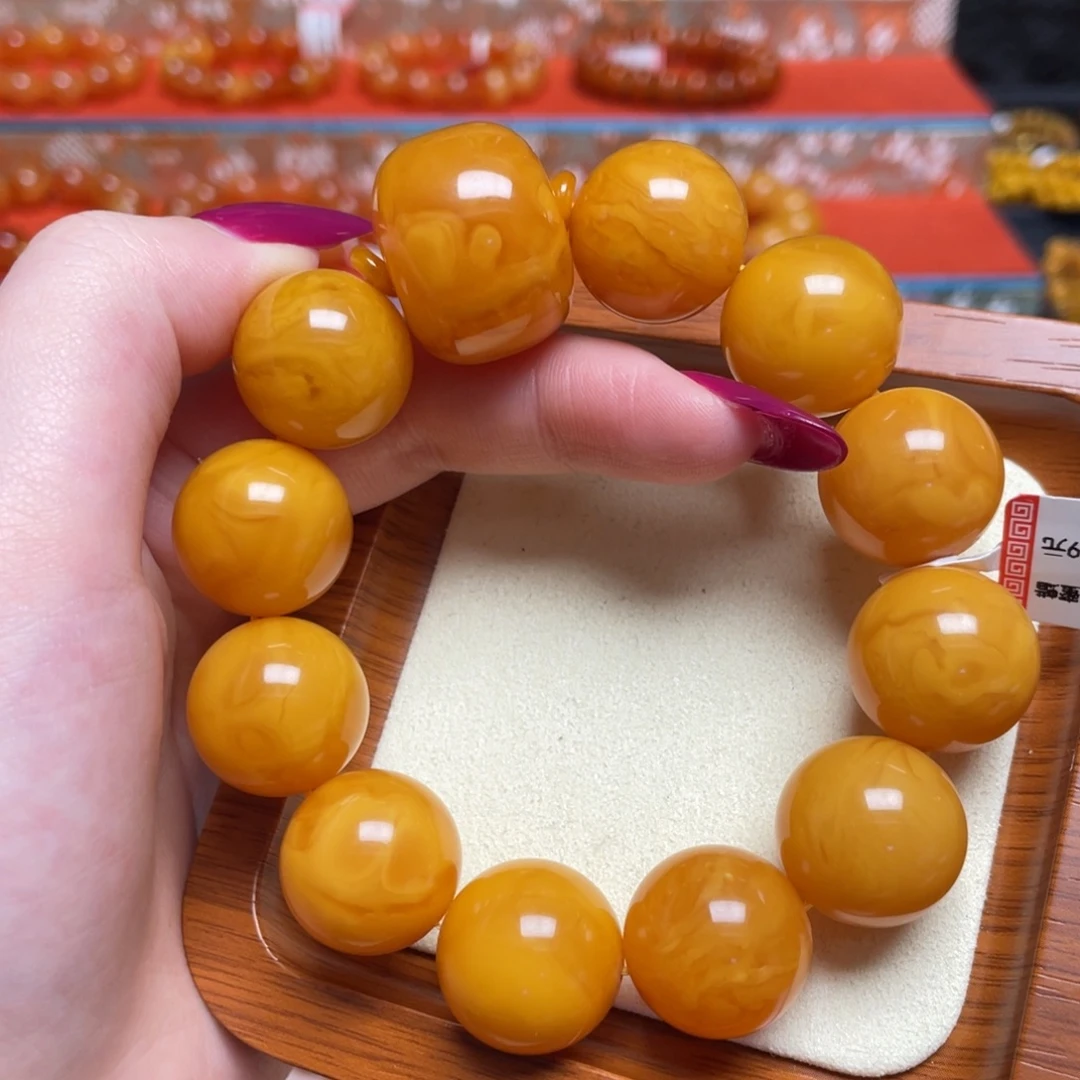 琥珀未镶嵌手链手串