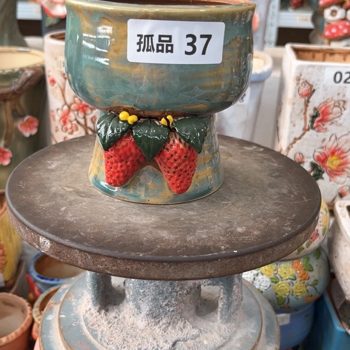 紫砂花盆粗陶材质多肉花盆37