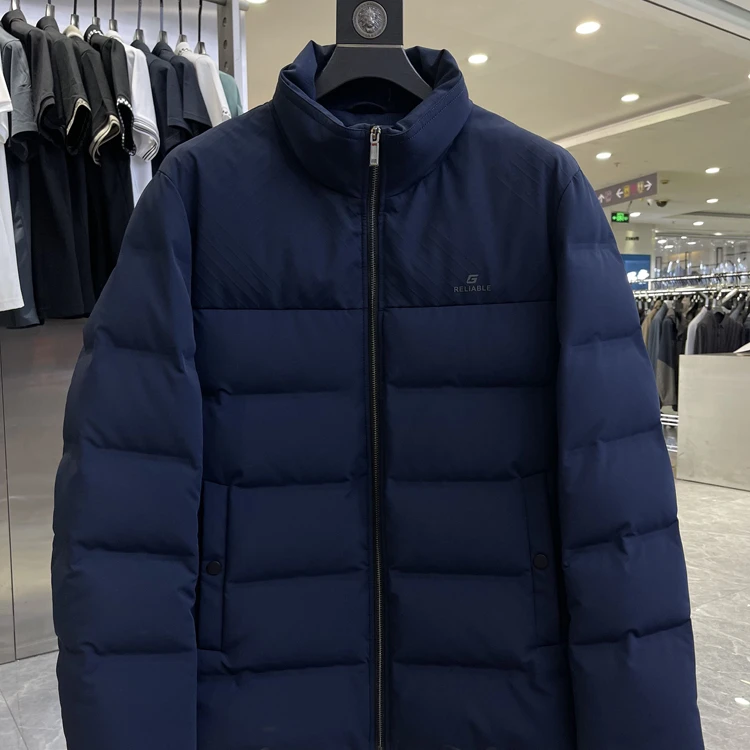 （206）90鸭绒秋冬新款男士休闲百搭立领羽绒服外套品牌撤柜剪标